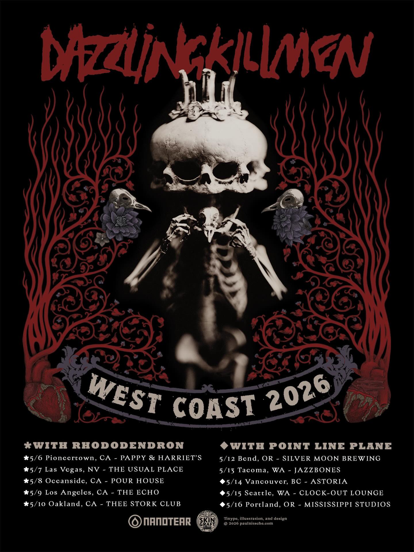 Dazzling Killmen Tour Poster 2026